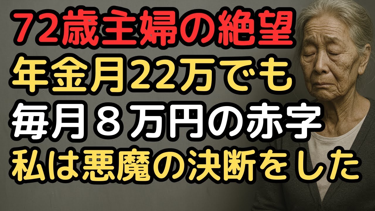 年金月22万円でも毎月8万円の赤字…72歳主婦が選んだ『まさか』の決断とは？