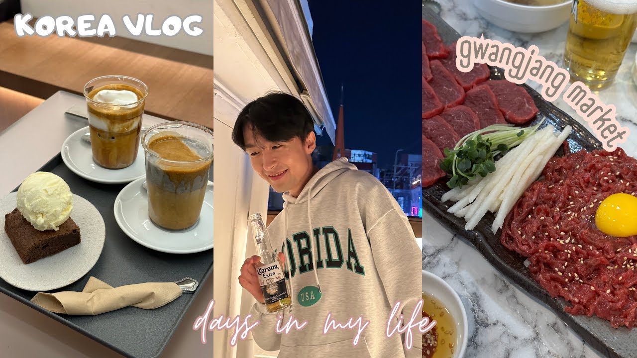 nag cafe hopping sa korea, kain tayo ng street food, gwangjang market, itaewon, pc room mukbang