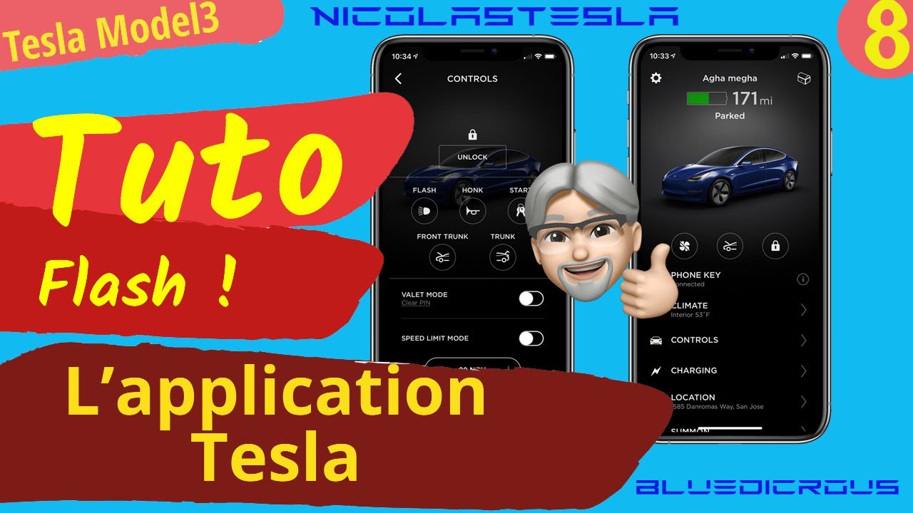 Tesla Model3 et Y Tuto Flash  : L'application Tesla