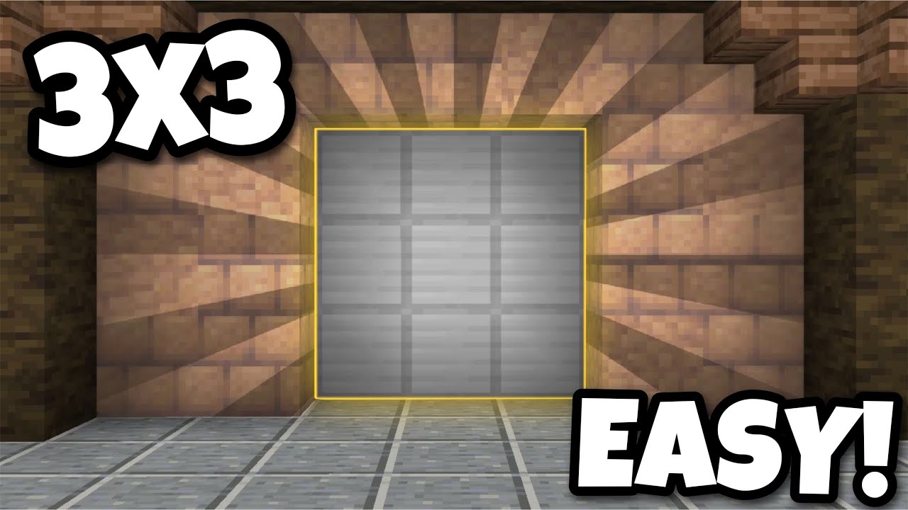 ПРОСТАЯ поршневая дверь 3x3 в Minecraft Bedrock 1.20!!! (Windows 10, PS5, PS4, Xbox, MCPE, Switch)