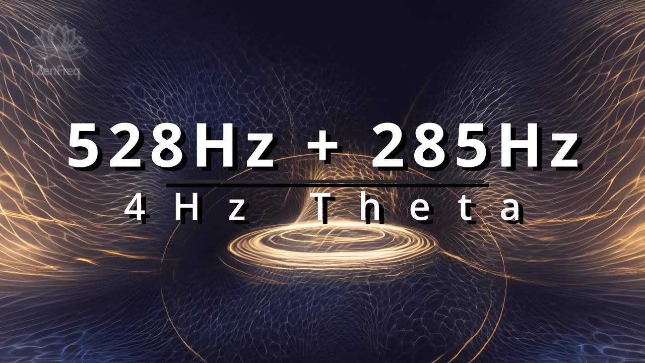 285Hz and 528Hz Brainwave Entrainment: Binaural Theta for Deep Healing