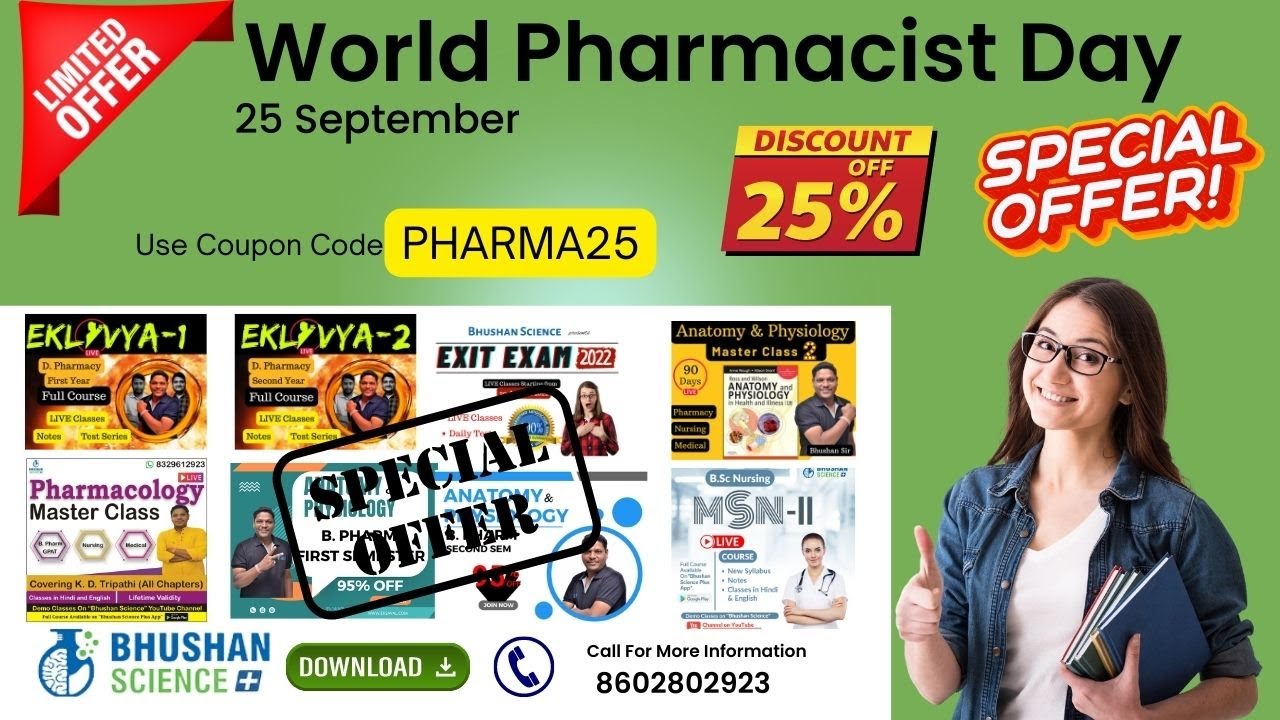 Pharmacist Day Offer 25% OFF on Bhushan Science Plus App