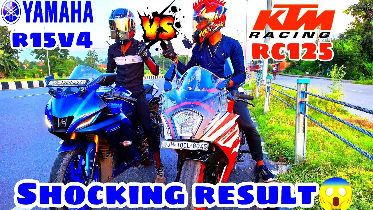 KTM RC125 VS YAMAHA R15 V4 DRAG RACE 2022|| SHOCKING RESULT 😱 || RACE COMPETITION|| महा मुकाबला