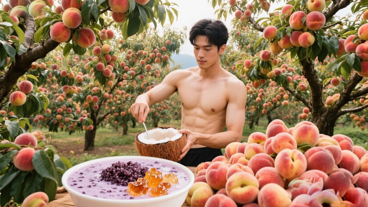 Reviving an Ancient Recipe: Chinese Artisan Prepares Fragrant Purple Rice & Peach Gum for Fall