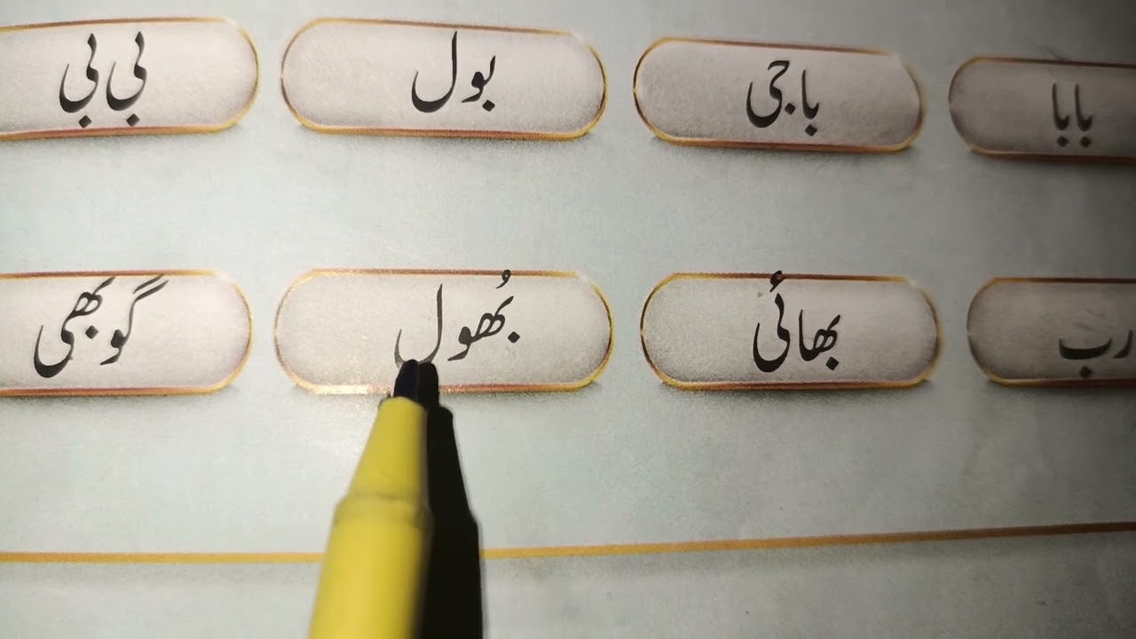 جوڑ،توڑ کے ساتھ اردو پڑھنے کا آسان طریقہ #ب سے الفاظ اور ان کے جوڑ ، توڑ ۔