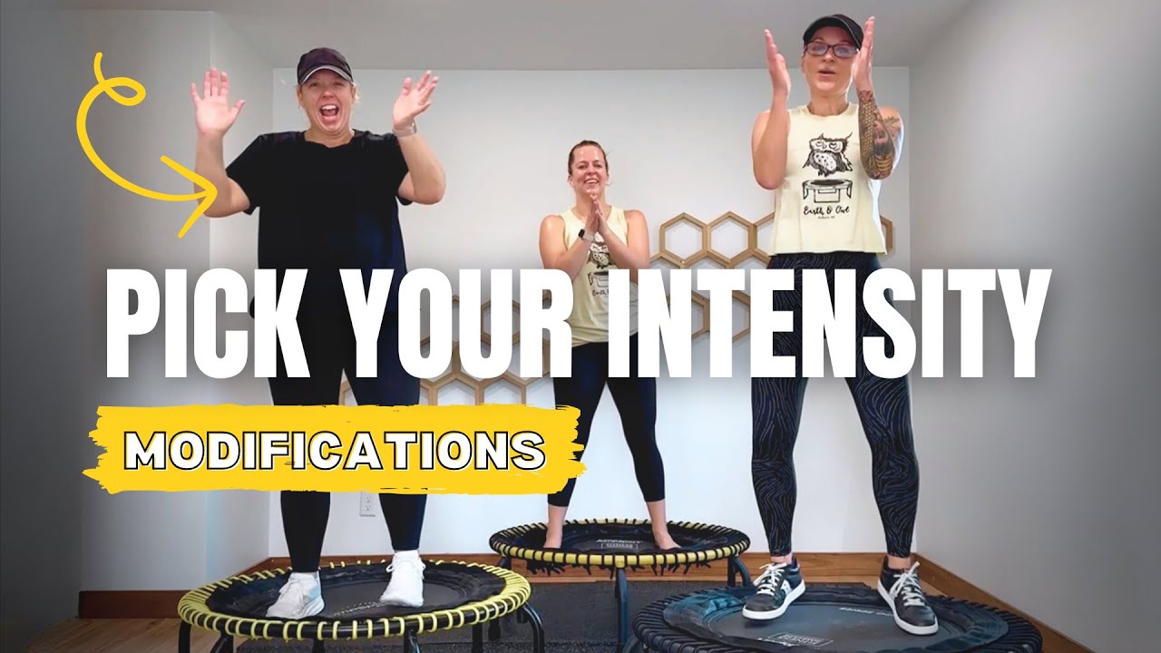 30 Minute Rebounder Workout All Levels | Cardio + Core Mini Trampoline Routine Intensity Options