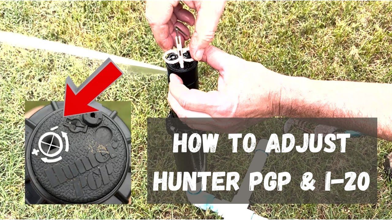 Как отрегулировать ротор Hunter PGP и I-20 (регулировка разбрызгивателя)