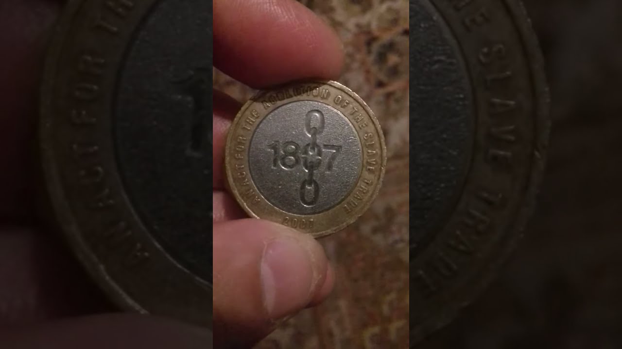 Rare Coin 2 Pounds -An Act For The Abolition Of The Slave Trade 1887