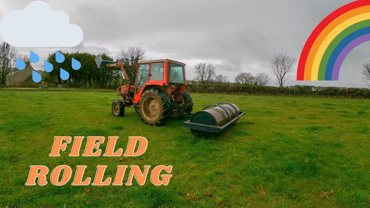 ROLLING THE FIELDS - RENAULT 651 TRACTOR