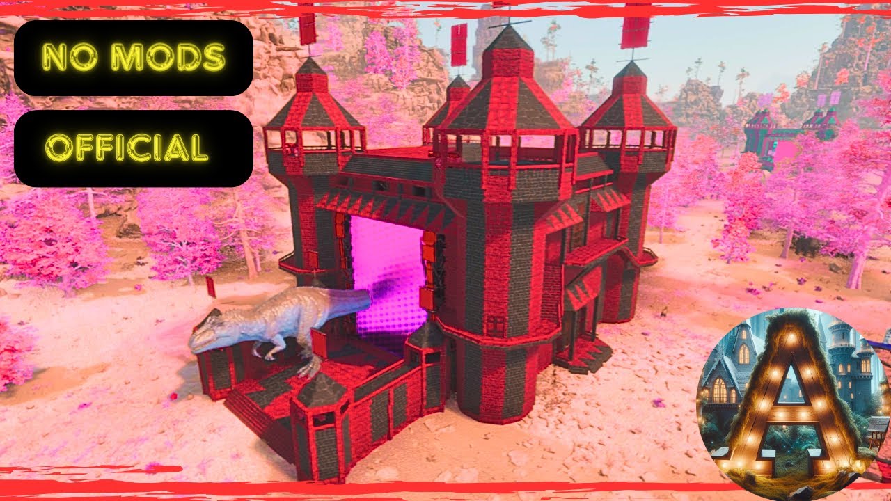ASA The BEST new castle build to breed dinos! (Speedbuild) (Showcase) 