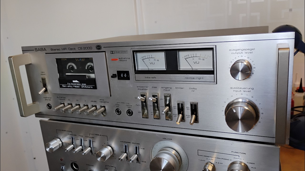 Saba CS2000 Кассетная дека  Ремонт(с заменной всех пассиков)+Профилактика