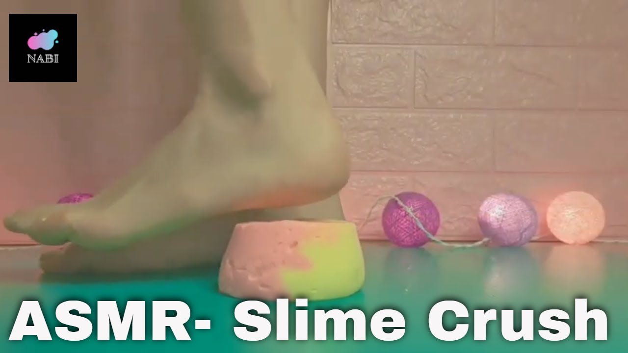 ASMR:: Trampling:: Barefoot crush cute slime:: 슬라임 밟는 듣기좋은 소리