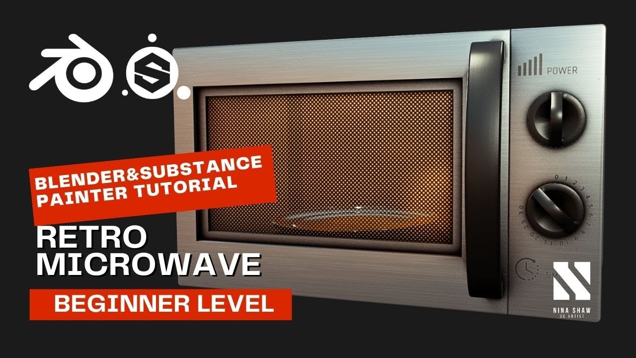 Game Asset Retro Microwave | Blender/SubstancePainter