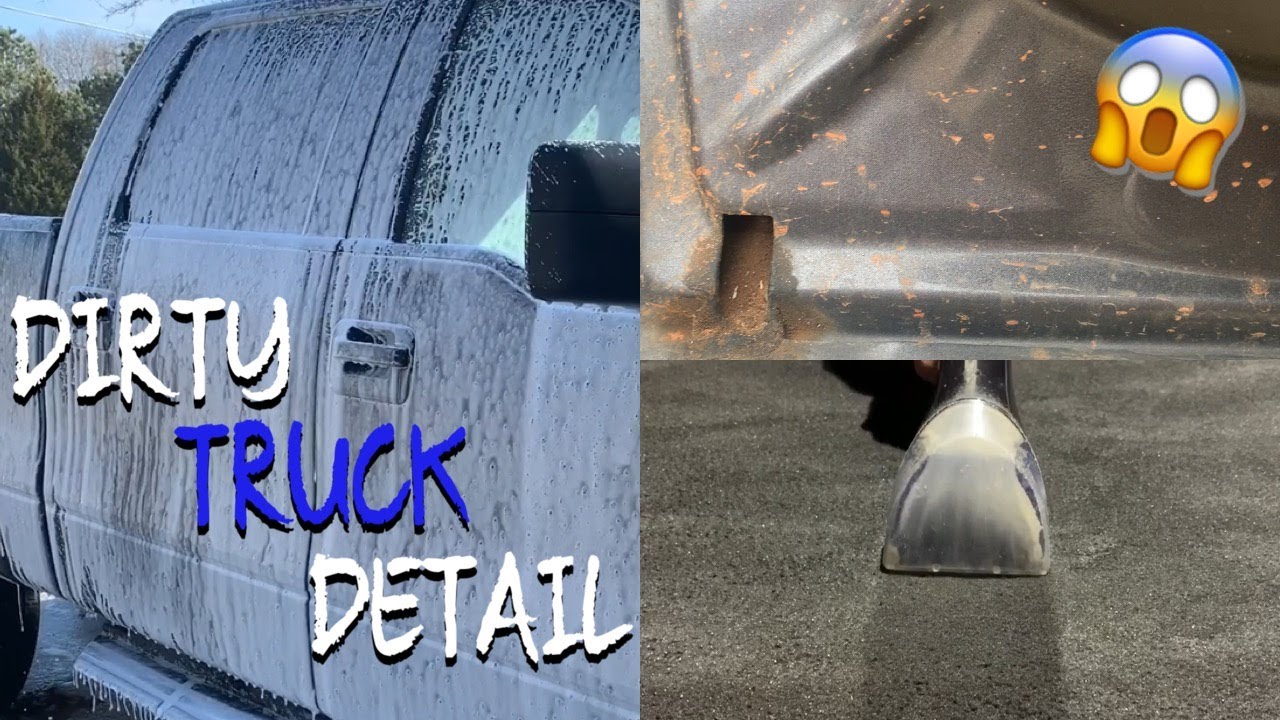 DIRTY CAR DETAILING | Satisfying Complete Deep Cleaning of a Filthy Truck Interior and Exterior