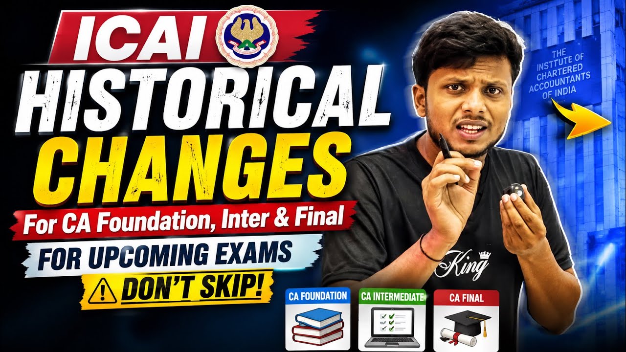 Breaking News | ICAI Major Changes for Upcoming Exams | CA Foundation, Inter & Final