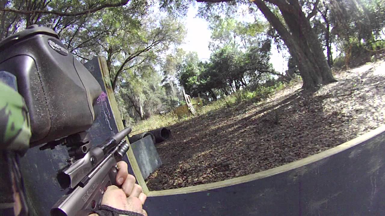 World Record in Paintball! Mike empties a loader in 1.3 seconds!!! PUMP GUN!