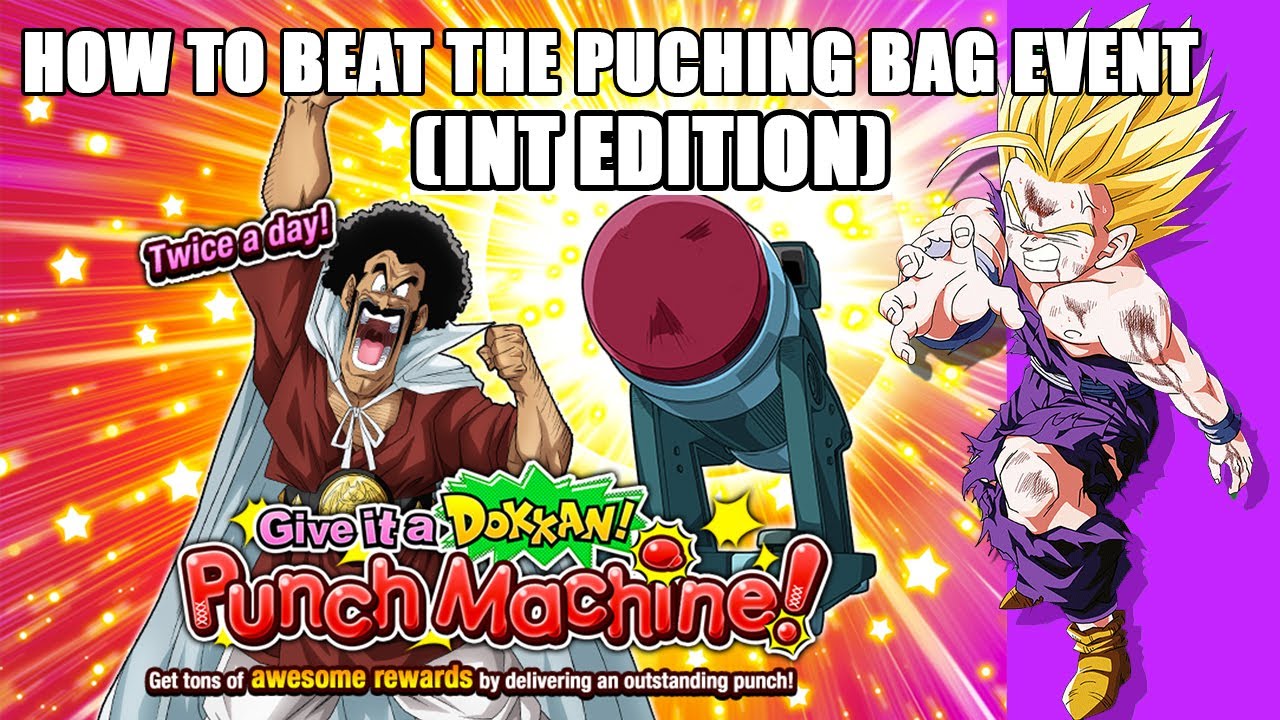 DBZ Dokkan Battle How to Beat the Hercule Punching Bag Machine Event with No Items INT EDITION!!!