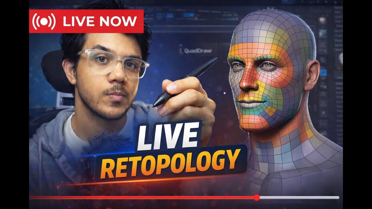 LIve | Character Retopology  part 3 | Prasham Chakraborty