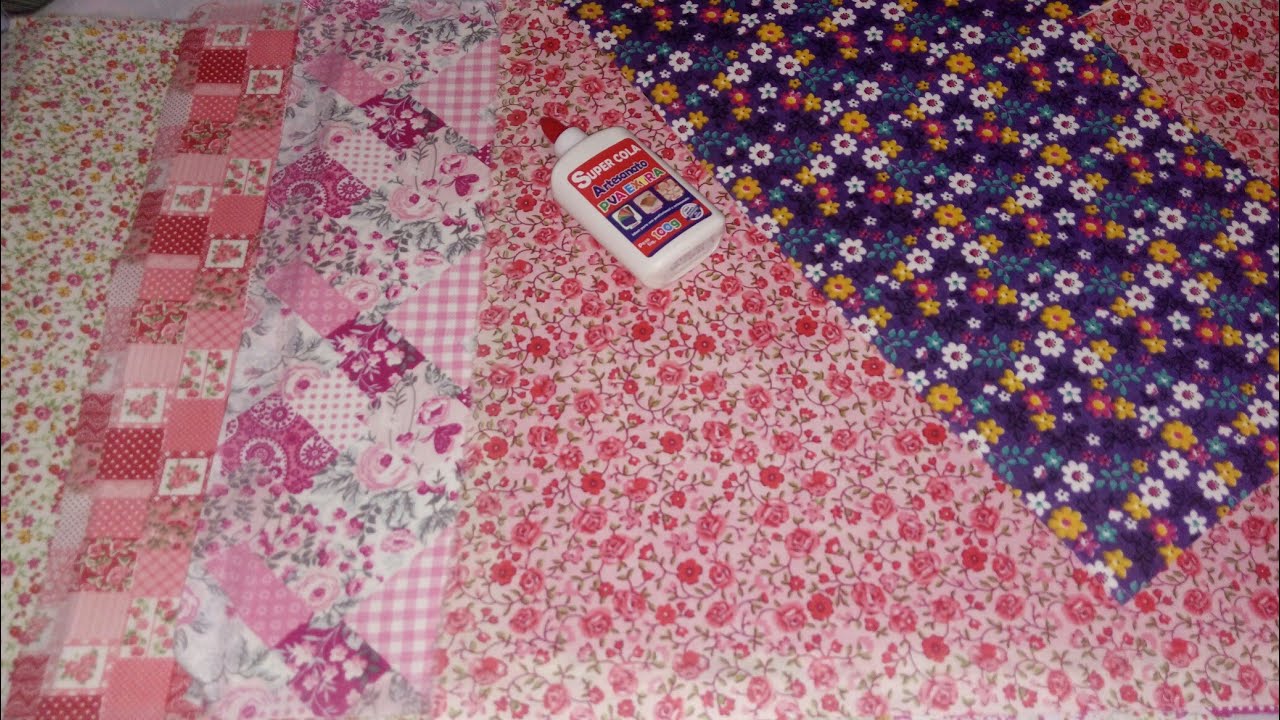 DIY- Estampando eva com tecido.