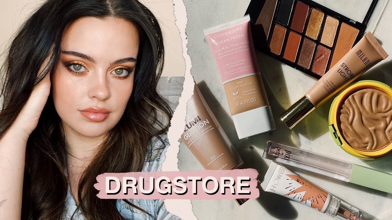 FULL FACE USING DRUGSTORE PRODUCTS 💕 | Julia Adams