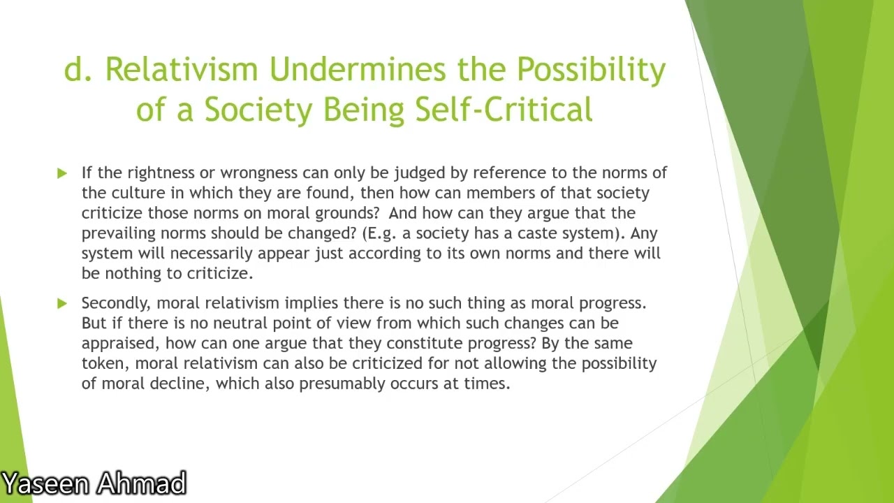 4th Argument against Moral Relativism - Pt15