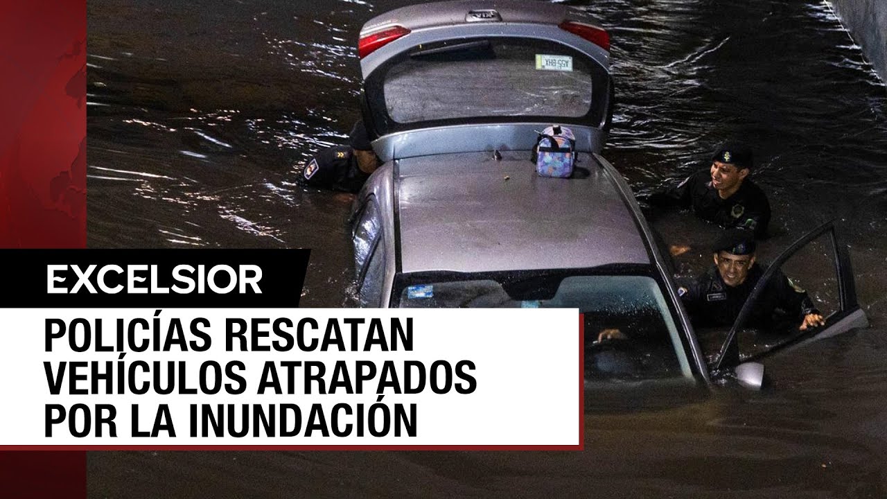 Lluvias en CDMX: Decenas de autos quedaron bajo el agua en Viaducto