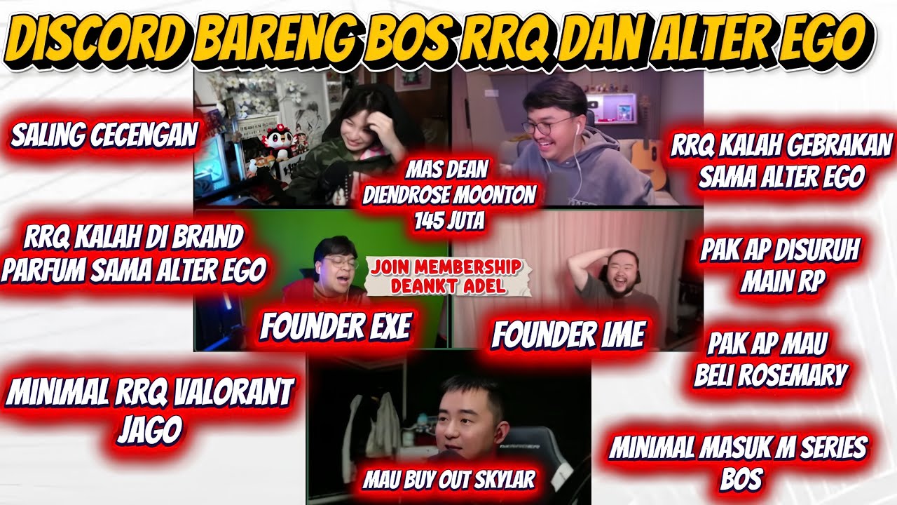 DISCORD BARENG CEO ALTER EGO RRQ ALTER EGO MAU MENGAMBIL DINASTI BERAS DARI RRQ KATA ADE | DISCORD 