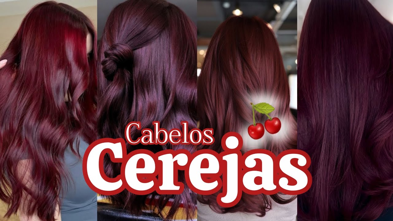Cabelo Cereja 🍒: Vermelho Cereja, Cereja Negra, Chocolate Cereja e Cherry Cola #cabelocereja