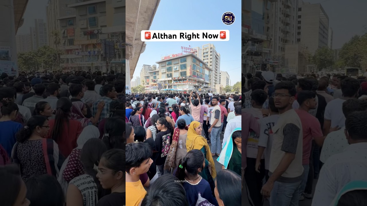 Public gathers to witness Sarghas of accused in Althan. #surat #news