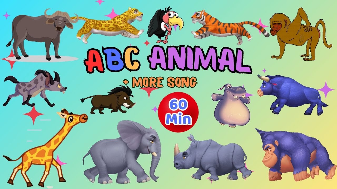 ABC Safari Animals Sounds Song For Kids + ABC Animals + Farm Animals Sounds Song| Little Puppy Learn