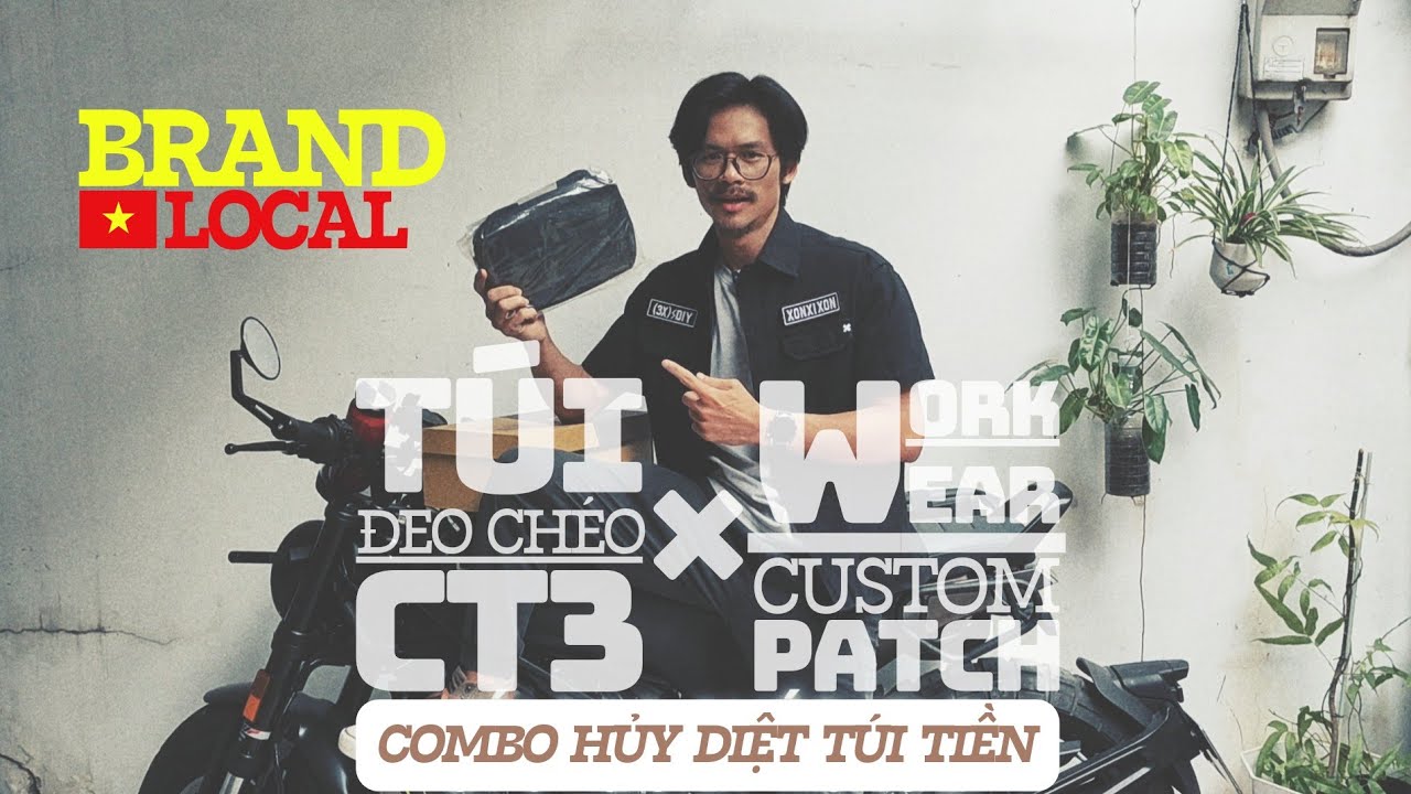 Túi Đeo Chéo EDC CT3 V2.0 × Chuyên Tactical | Áo Workwear × Custom Patches × Workshirt Fivex
