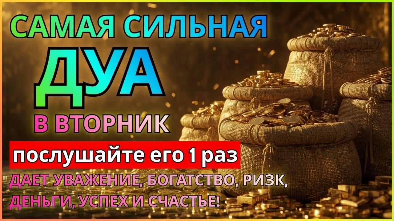ДУА НА ВТОРНИК , КОТОРУЮ ЧИТАЮТ ДЛЯ УСПЕХА И ИЗОБИЛИЯ! ИНШААЛЛАХ