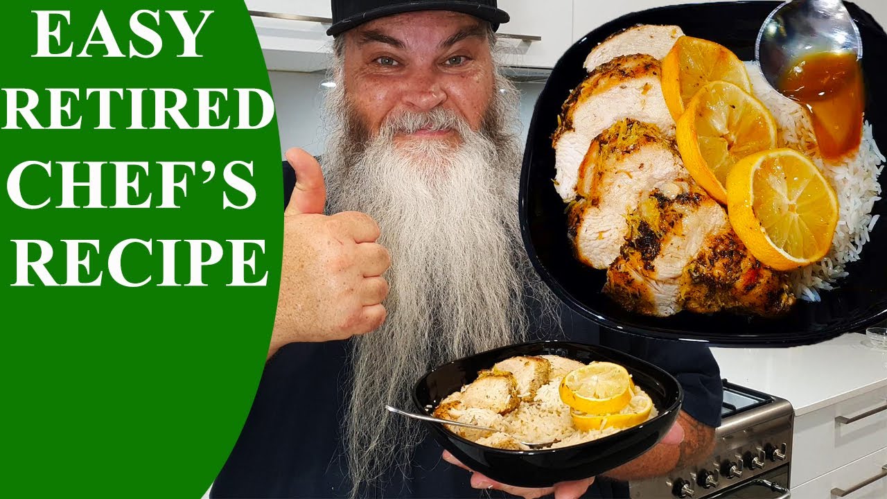 Chicken Lemon & Thyme Recipe. Chicken and Rice How To. 4K