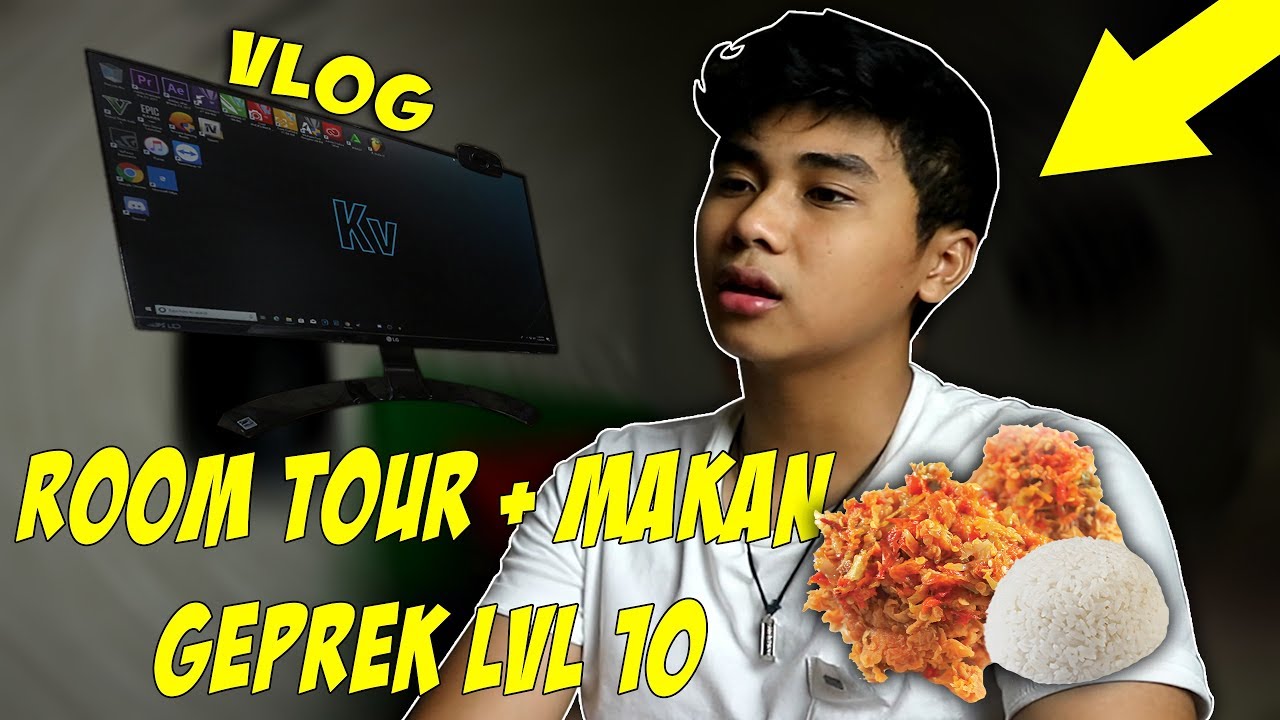 ROOM TOUR + MAKAN AYAM GEPREK LEVEL 10! GAK PEDES ?! | KeVLOG #2
