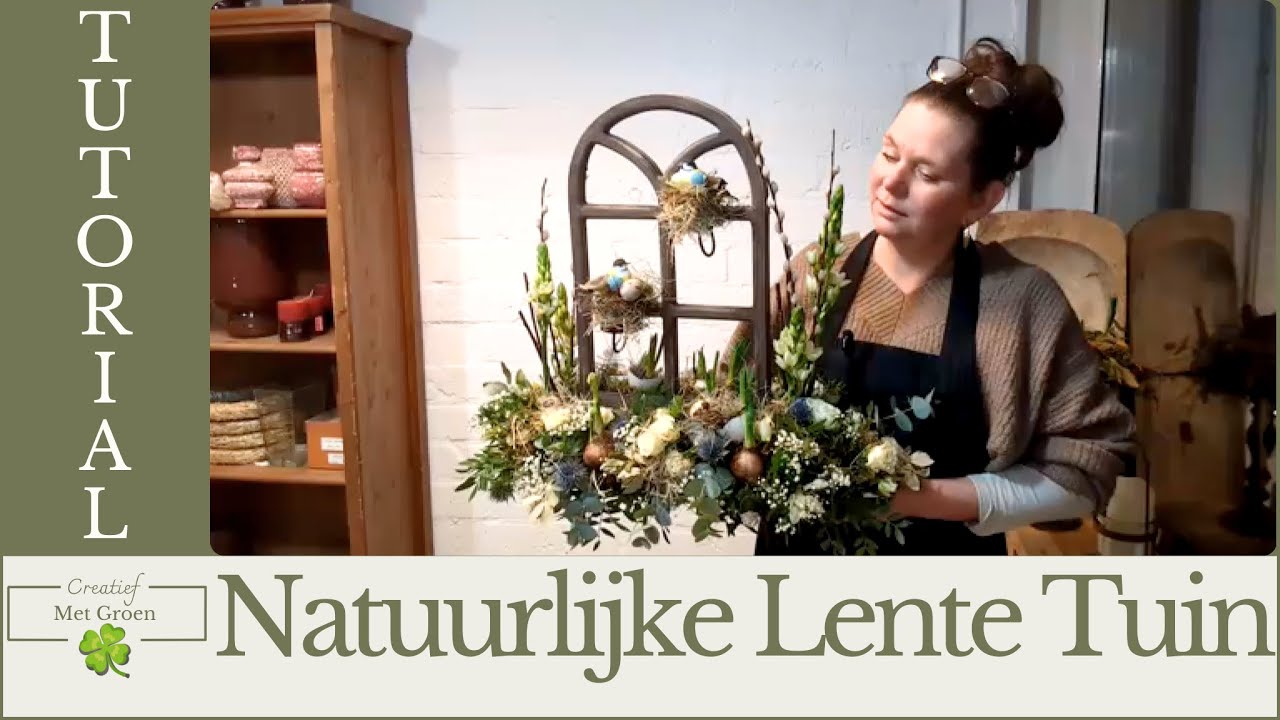 Natuurlijke Lente Tuin| DIY Bloemschik Tutorial