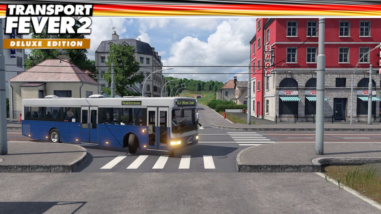 Transport Fever 2   :   Bus mit Ansagen.
