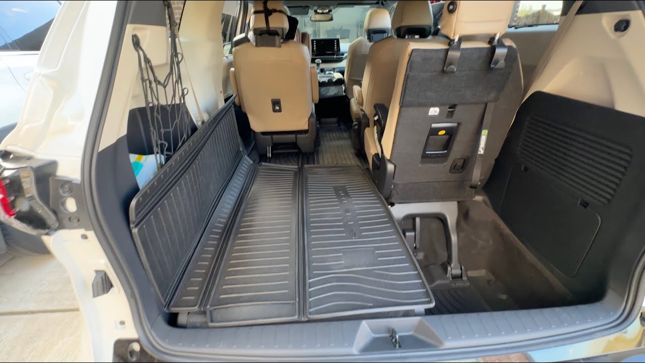Solved! Toyota Sienna 60/40 Tri-Fold Cargo Liner Hack. 2021-2024
