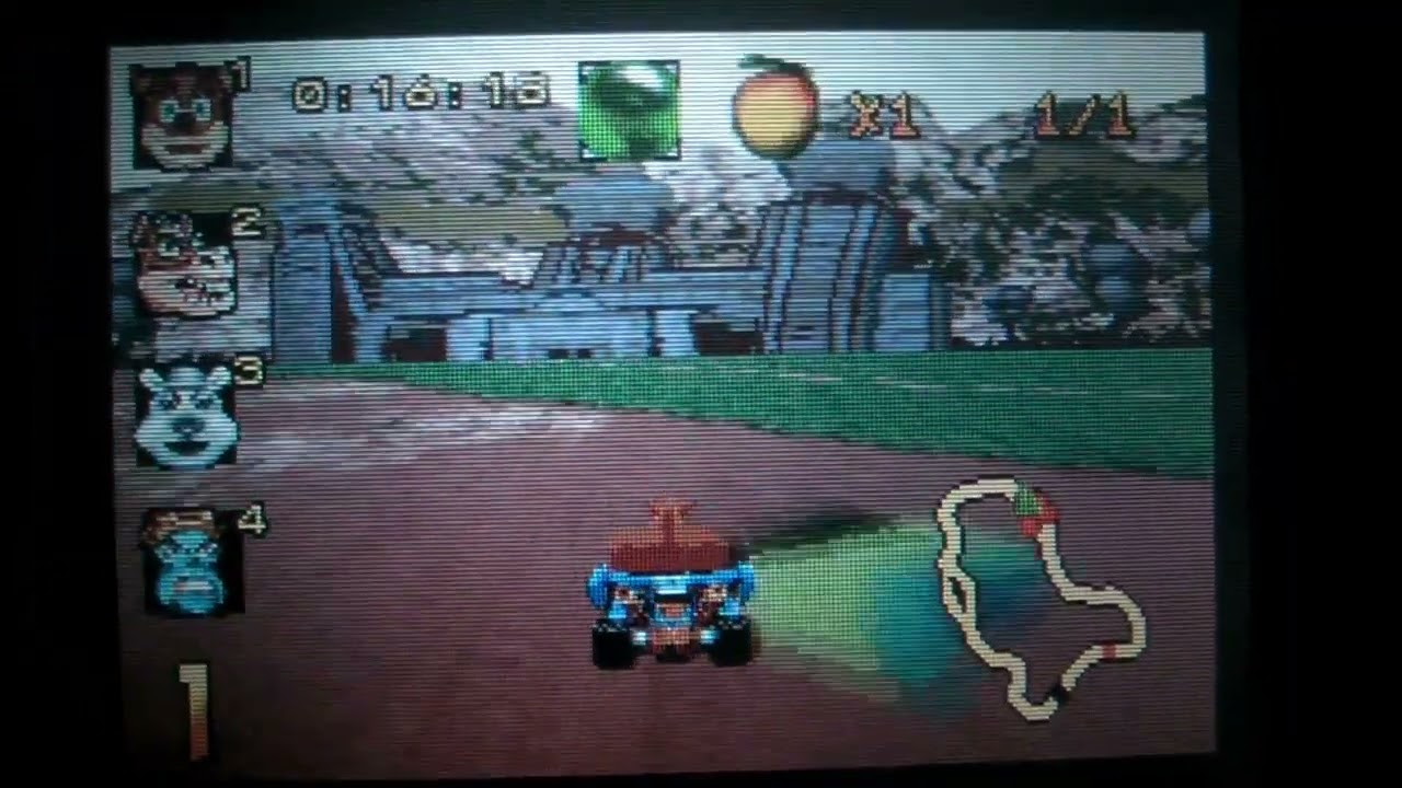 Crash Nitro Kart (GBA) : Temple de Tiny (Crunch)