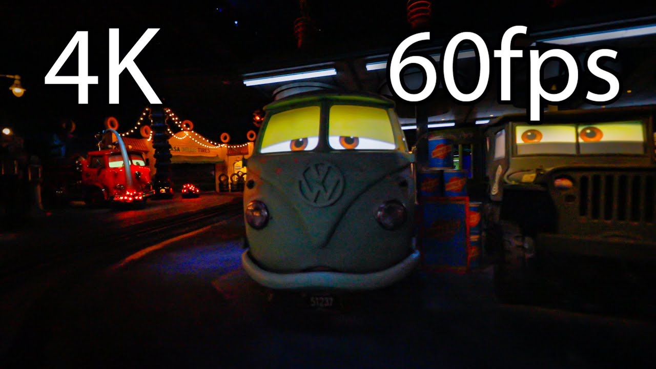 Radiator Springs Racers front seat on-ride 4K POV @60fps Disney California Adventure