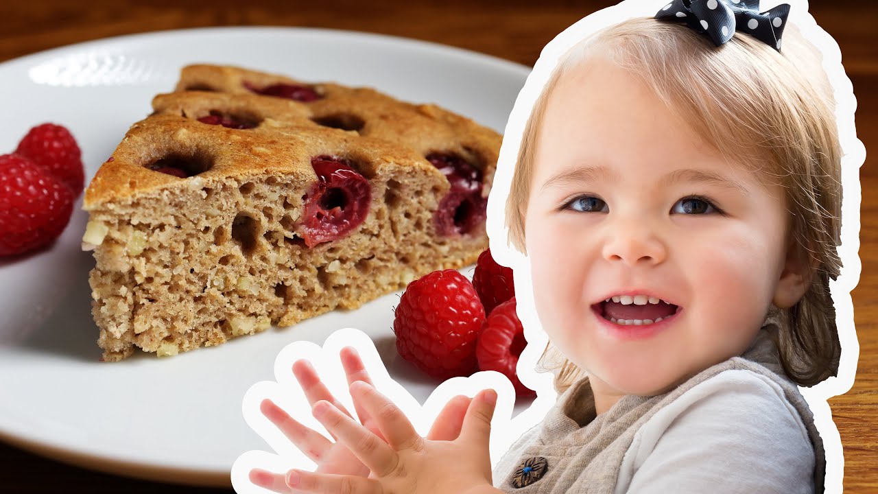Sugar free cherry cake, baking for babies