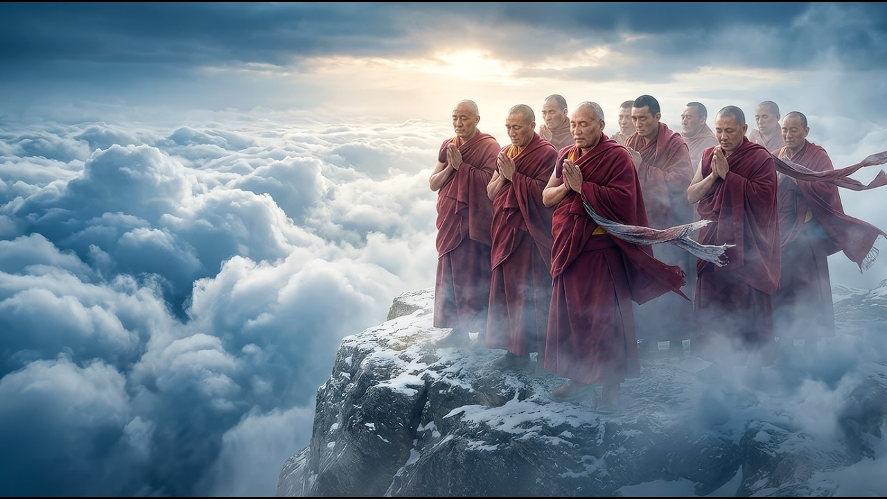 Beneath the Vast Tibetan Sky — Monks Chanting Mantra in Absolute Stillness