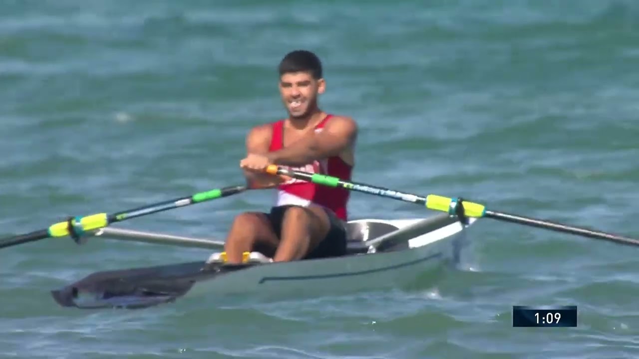 2023 World Rowing Beach Sprint - Junior Mens Single Sculls Semifinal - Lucio Fugazzotto