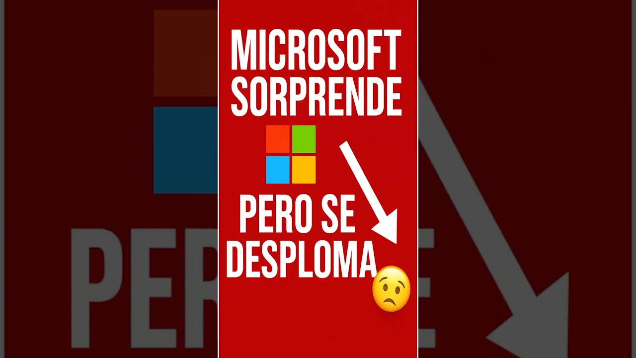 Microsoft sorprende con ganancias r&eacute;cord 💻☁️ pero su acci&oacute;n se desploma 📉