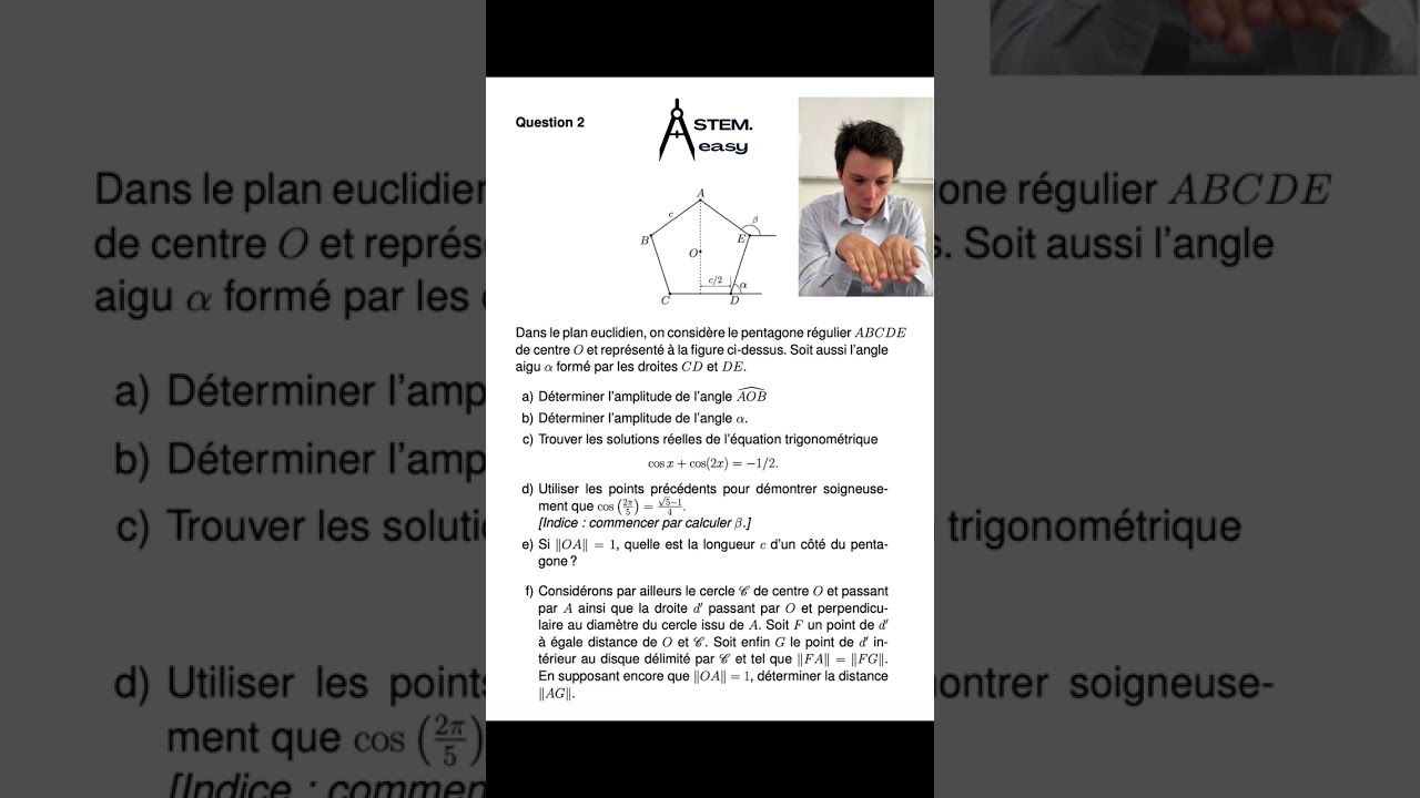 Polytechgoal: Examen d’entrée de Polytechnique épreuve de Géométrie Juillet 2024 partie 1
