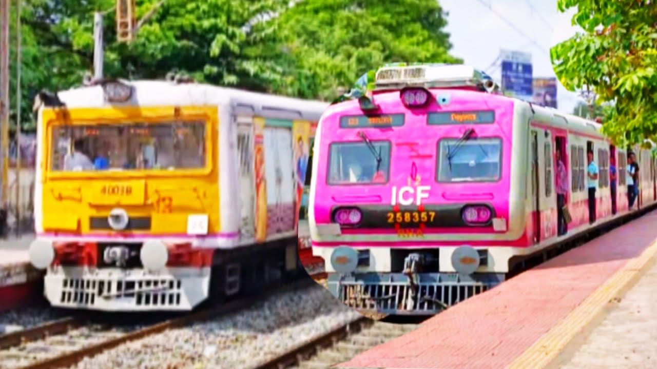 😱🔥Oldest & Newest model EMU local trains action spotted at PALTA station.
