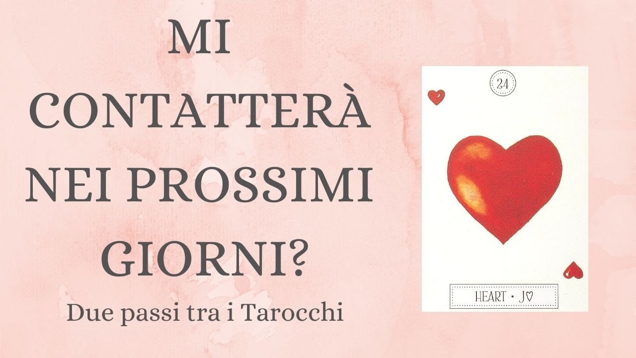 Mi contatterà nei prossimi giorni? Tarocchi Interattivi Amore