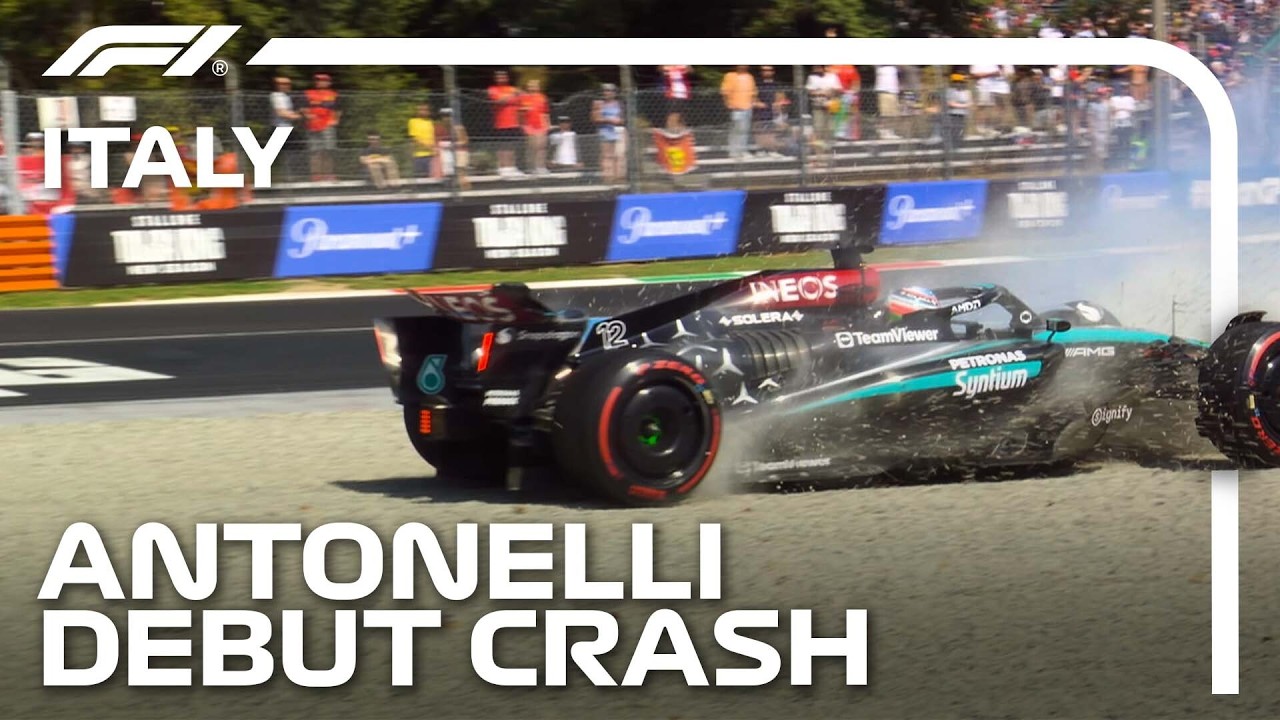 Kimi Antonelli Crashes On FP1 Debut | 2024 Italian Grand Prix
