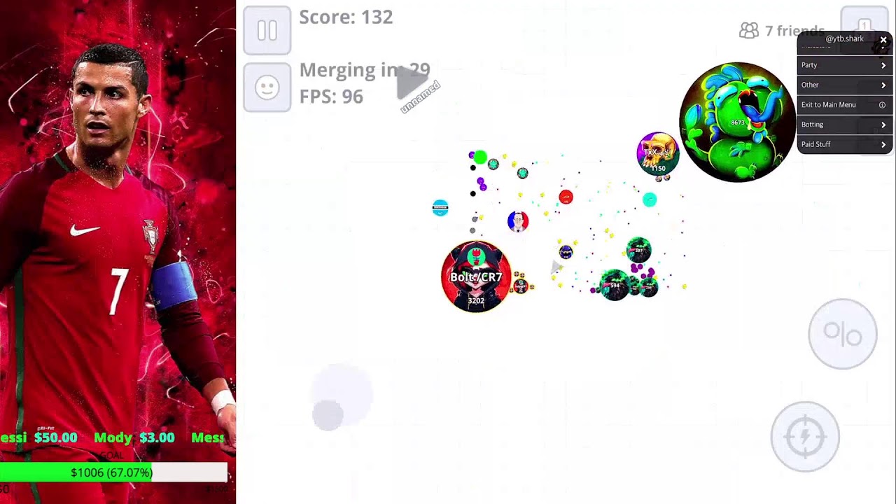 بث اقاريو كريستيانو - حياكم الله 🔥😤 - Live CR7 Agar.io