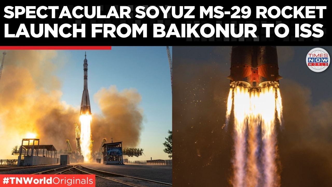 FULL: Soyuz MS-29 Blasts Off! Russia, NASA Crew Head To International Space Station