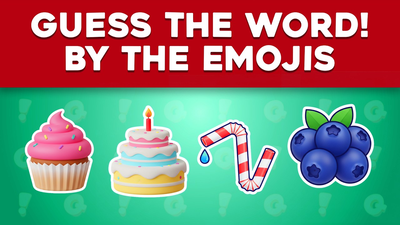 🎉 Guess The WORD By Emojis 🧠 | Fun Emoji Quiz for Kids 👶🎈